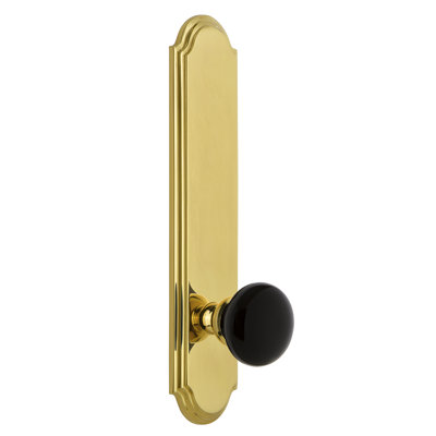 Grandeur Windsor Plate with Left Handed Portofino Lever Single Dummy Polished Brass
