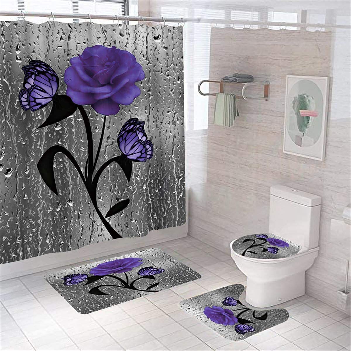 Details about   Bee Shower Curtain Fabric Bathroom Decor Set with Hooks 4 Sizes 