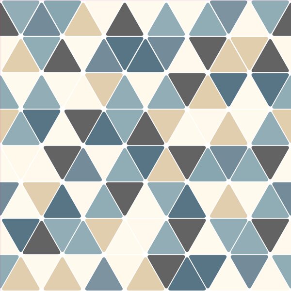Triangles 4' L x 24" W Peel and Stick Wallpaper Tile 