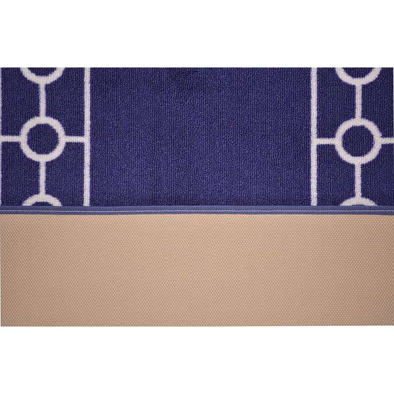 Breakwater Bay Gruenwald Geometric Tufted Navy Blue Area Rug Wayfair