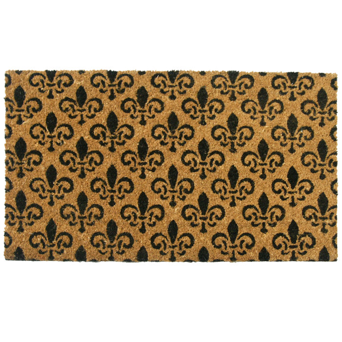 Rubber Cal Inc St Germaine Fleur De Lis Non Slip Outdoor Door