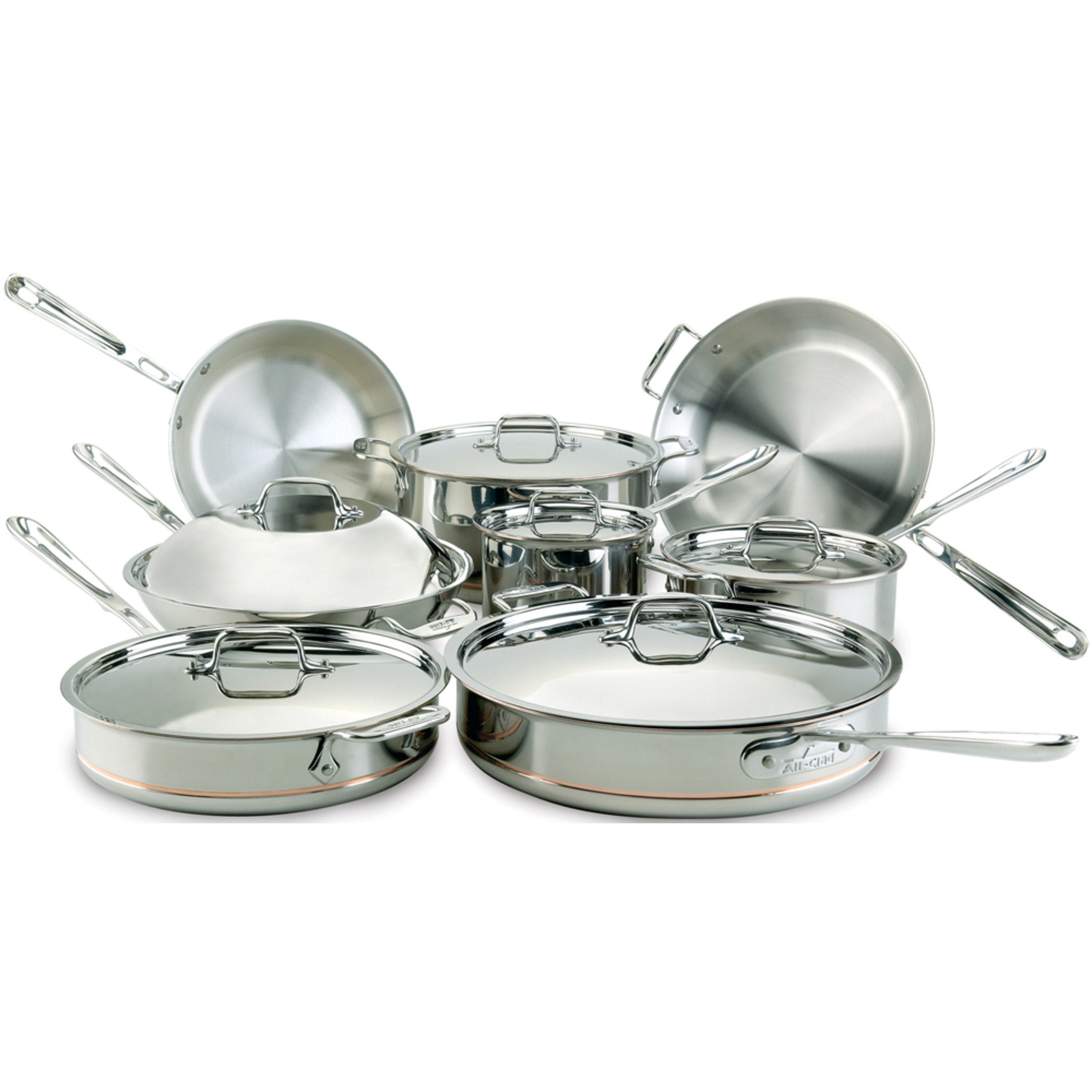 All-Clad Copper Core® 14 Piece Stainless Steel Non Stick Cookware ...