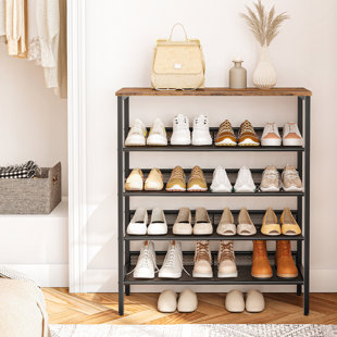 thin entryway shoe storage