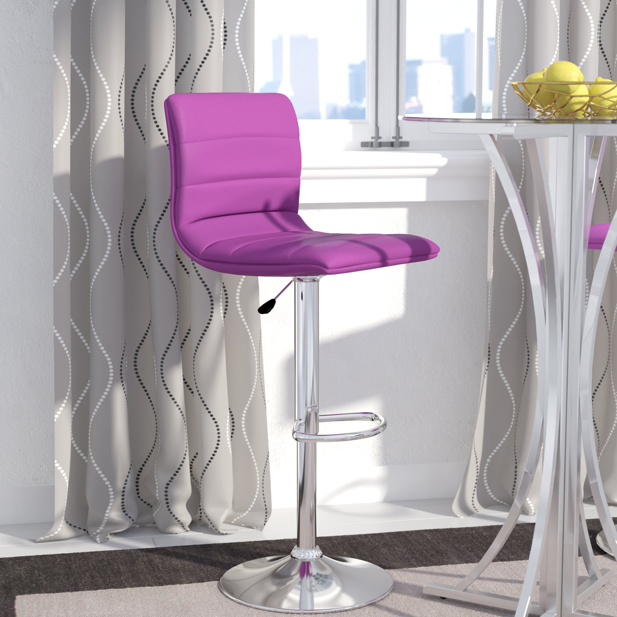 purple bar stools with backs