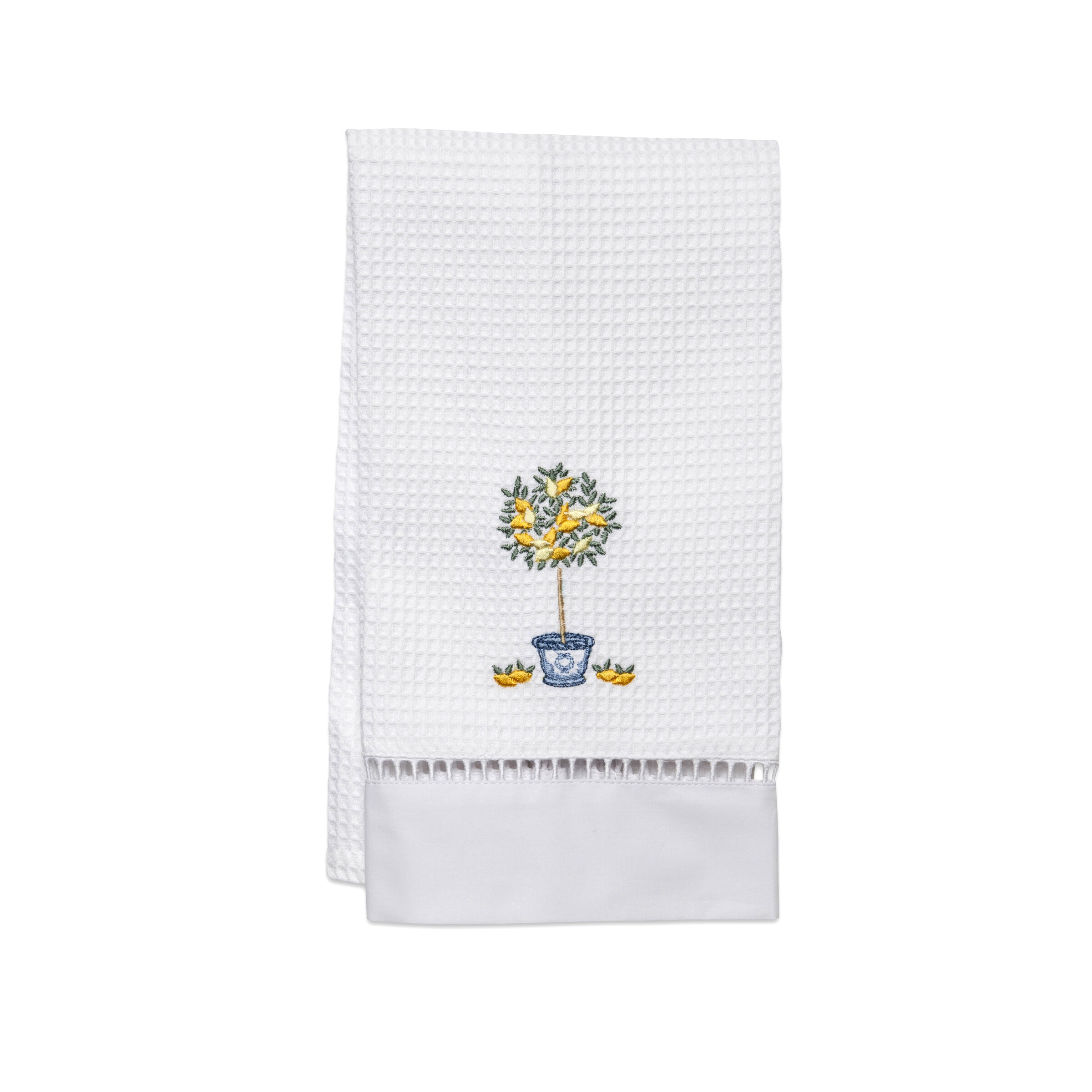 Topiary Tree Hand Towel Embroidered