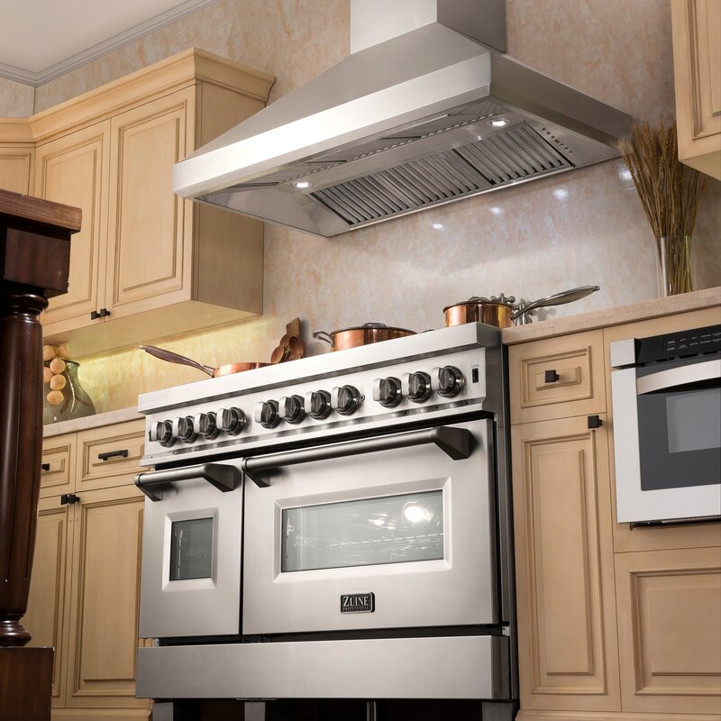 Zline Kitchen And Bath 36 1200 Cfm Ducted Wall Mount Range Hood