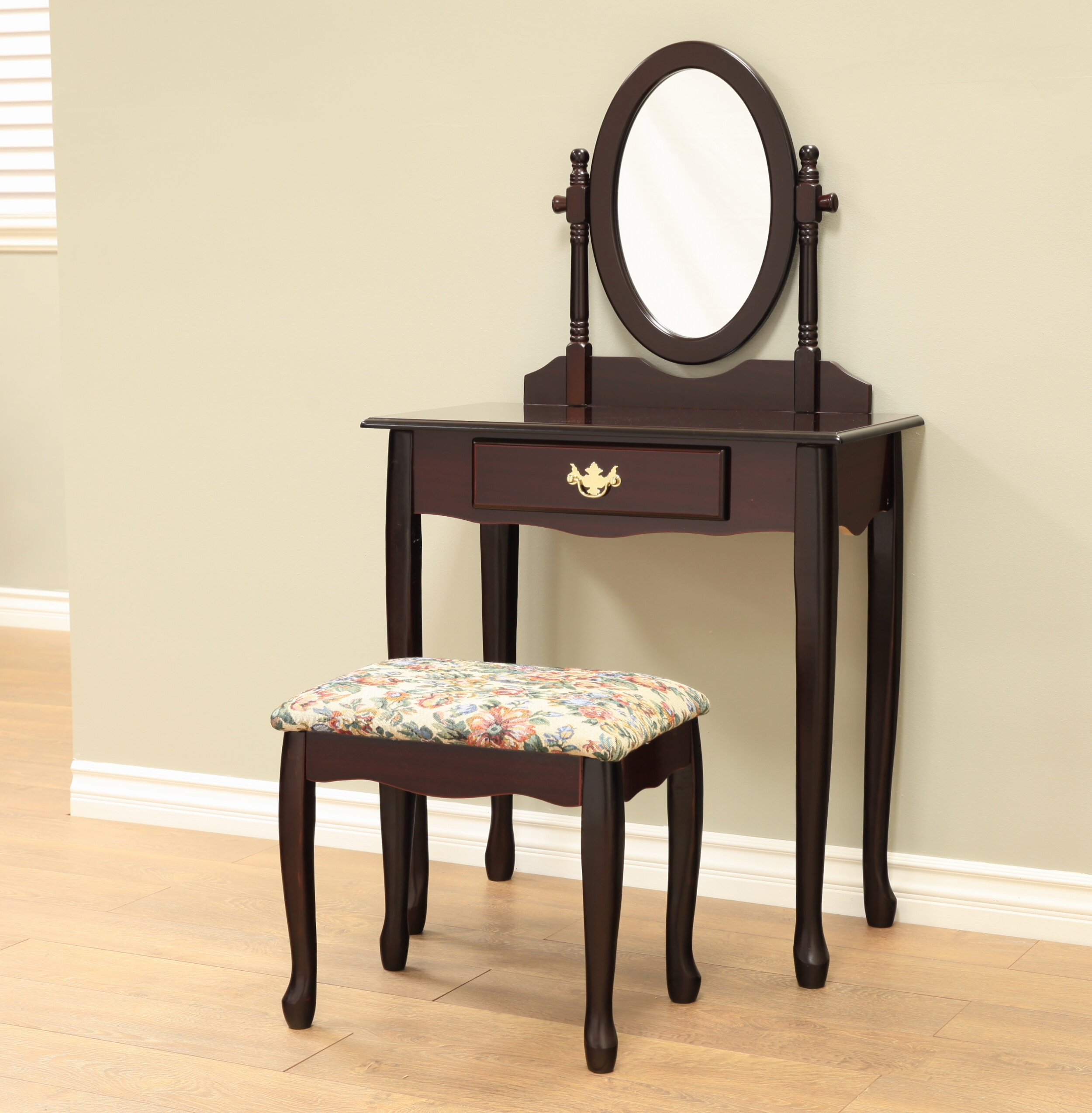 Charlton Home Ogden Vanity Set With Mirror Reviews Wayfair