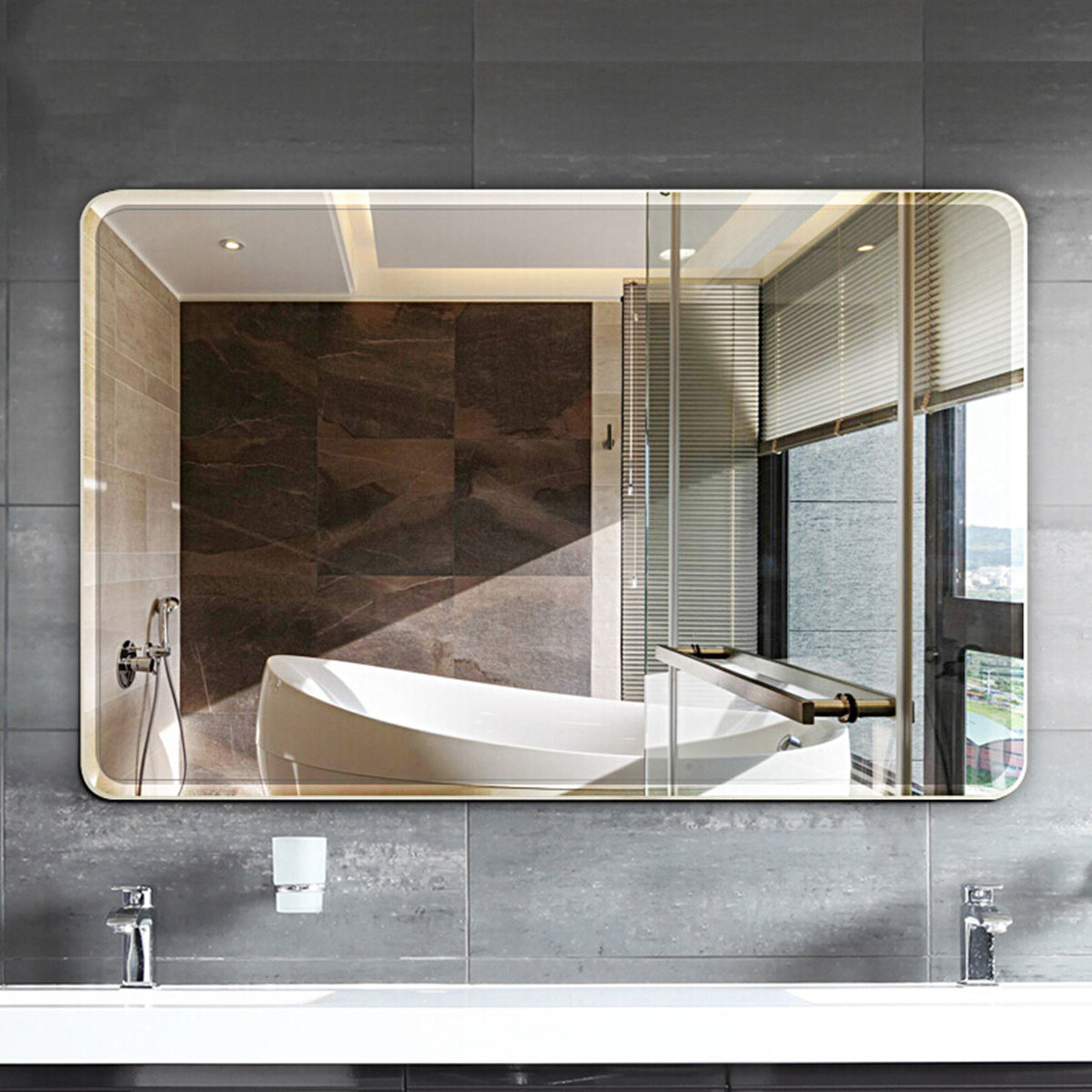 Orren Ellis Parik Modern Contemporary Frameless Bathroom