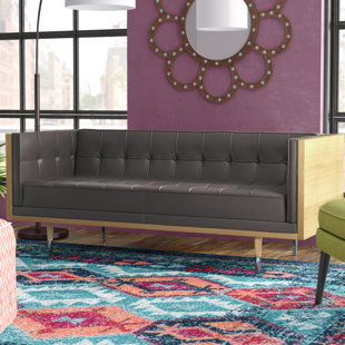 Arista Leather Loveseat by Wade Logan Coupon