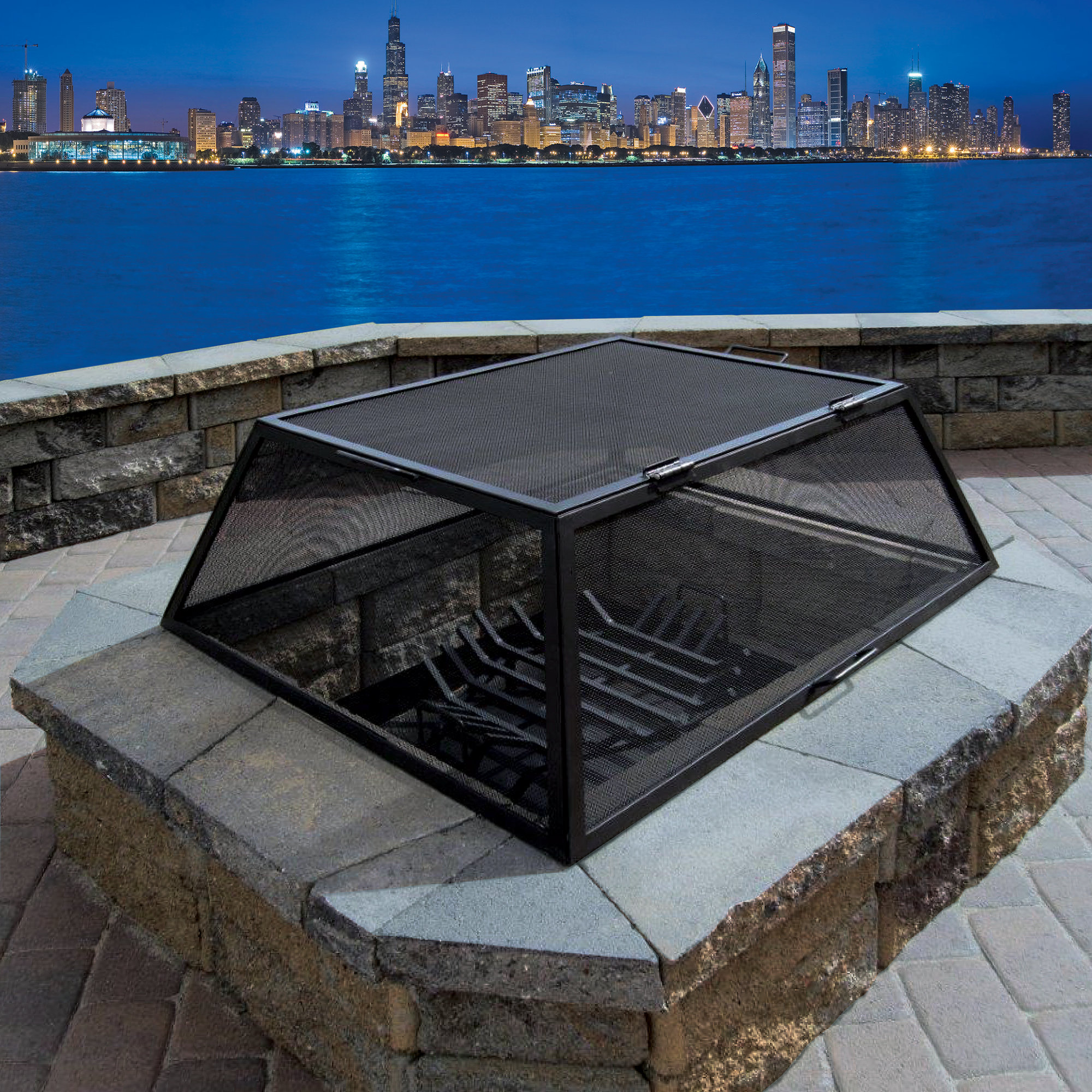 Master Flame Square Fire Pit Spark Screen Wayfair