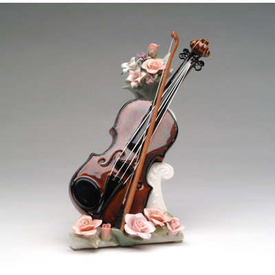 Jahanzaib Violin With Music Box Figurine