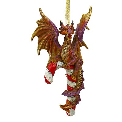 Design Toscano Cane and Abel the Dragon 2017 Holiday Shaped ornament