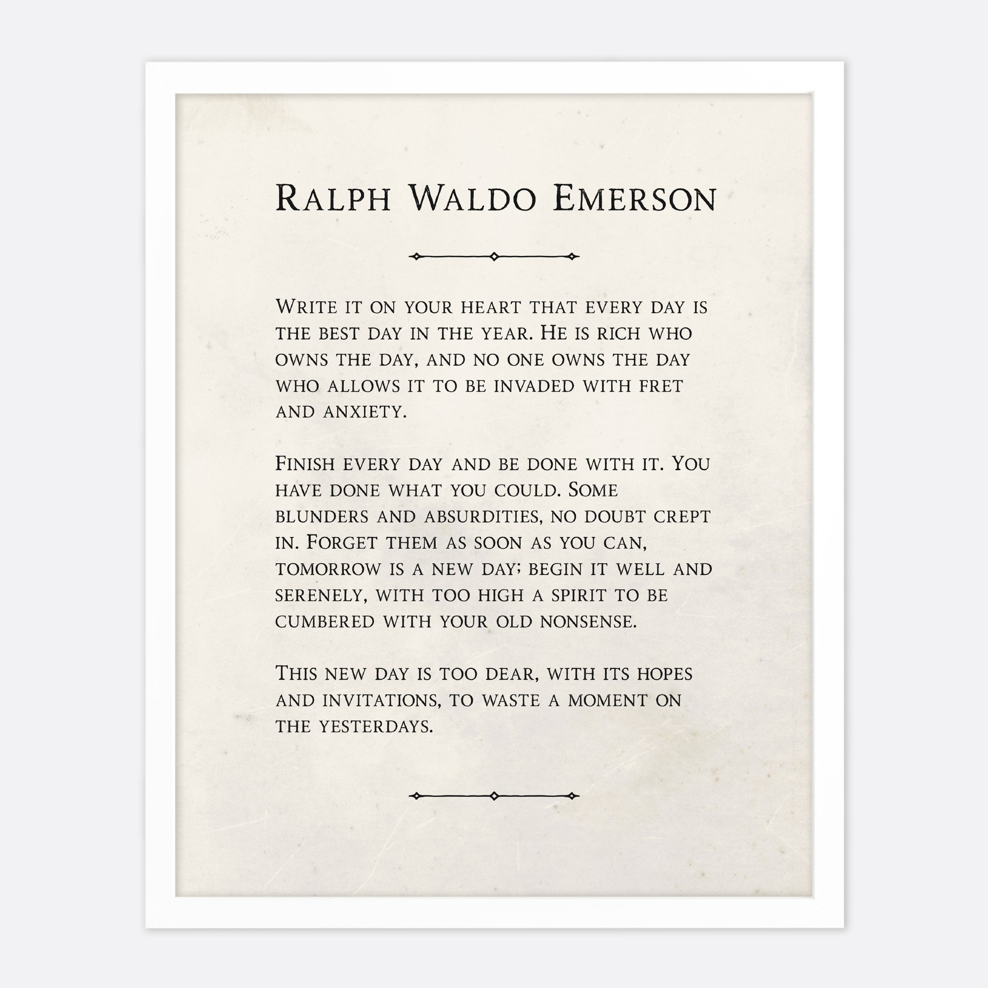 Emerson Write It On Your Heart Trinx Ralph Waldo Emerson Write It - Unframed Print | Wayfair