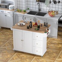 Cottage Country White Kitchen Islands Carts You Ll Love In 2021 Wayfair