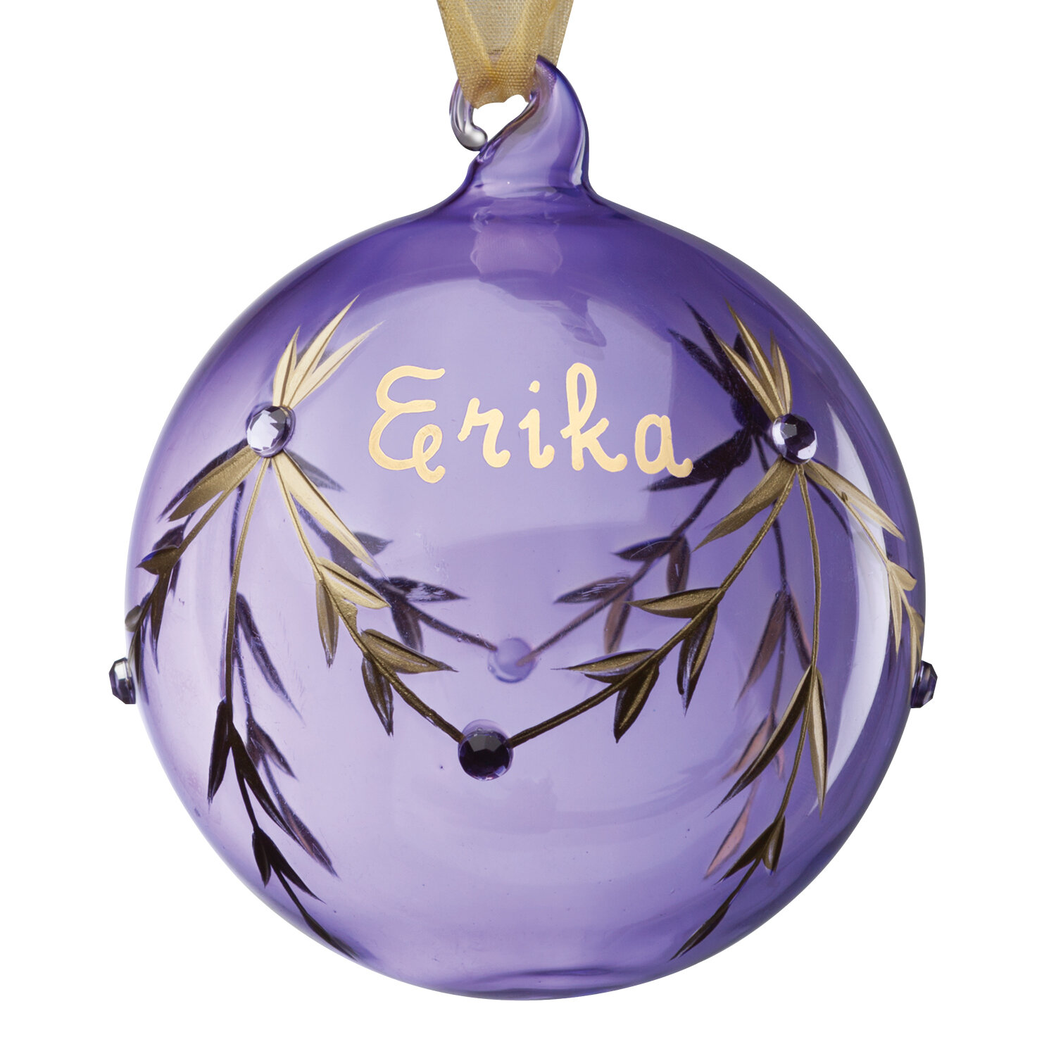 The Holiday Aisle® June Birthstone Personalized Ball Ornament And Reviews Wayfair