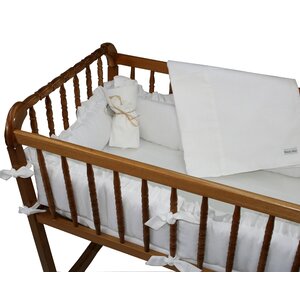 White Pique Cradle Bedding Set