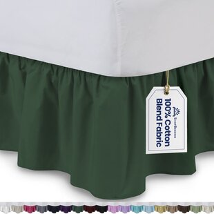 Twin/Full Forest Green Stretch Bed Skirt 