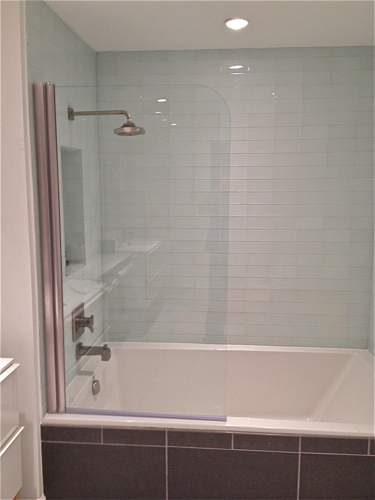 Ark Showers Pivot Frameless Tub Door Wayfair Ark Showers Pivot Frameless Tub Door Wayfair