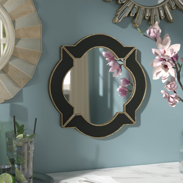 Black Gold Resin Wall Mirror Black Gold Resin Wall Mirror