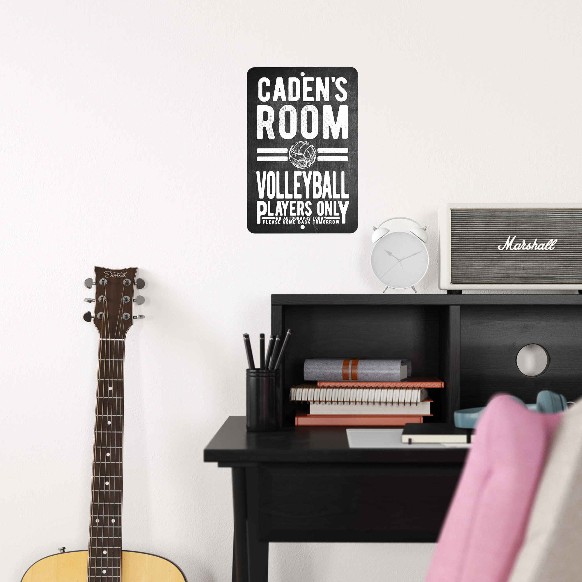 Grovelane Teen Personalized Volleyball Players Aluminum Wall Decor