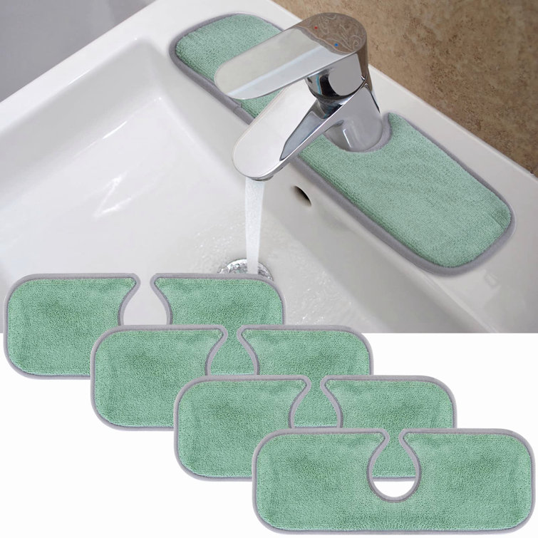 Faucet Absorbent Mat For Kitchen, Sink Water Splash Guard Behind Faucet,  Microfiber Drip Catcher, Drying Pads For Countertop,Bathroom,Farmhouse,RV