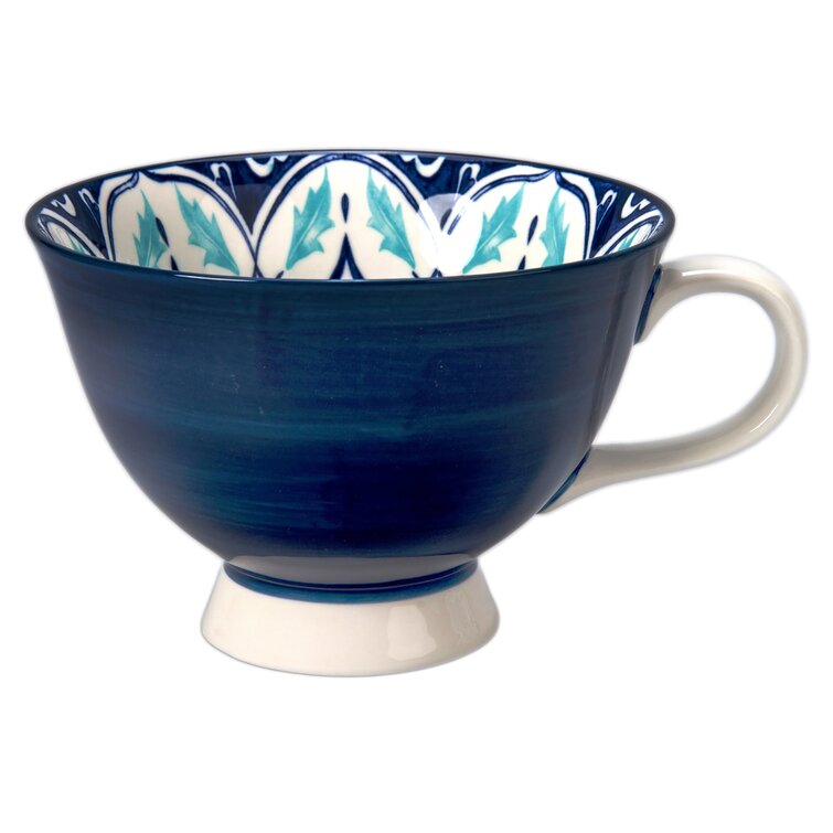 BIA Cordon Bleu Cobalt Blue Stoneware Espresso Demitasse Cup & Saucer Set