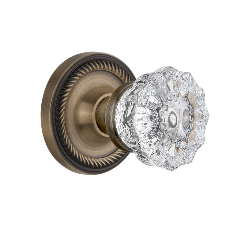 Nostalgic Warehouse Clear Crystal Double Dummy Door Knob With Rope