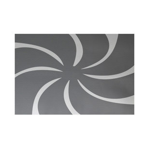 Decorative Holiday Geometric Print Gray Indoor/Outdoor Area Rug