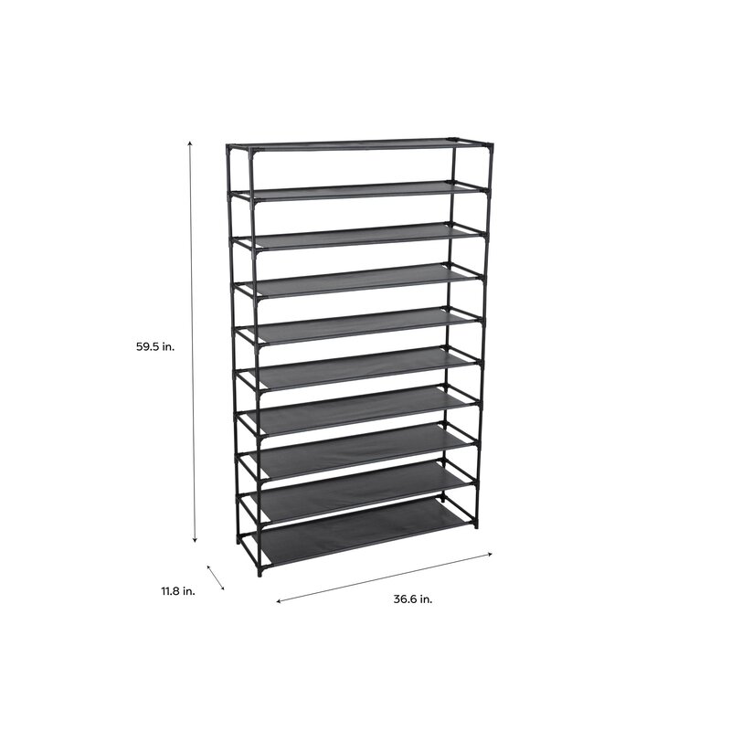 Rebrilliant Burrier 50 Pair Shoe Rack Reviews Wayfair