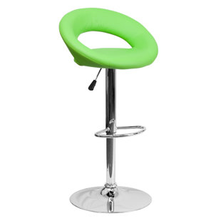 Go to store & view more images Wade Logan Peralta Adjustable Height Swivel Bar Stool