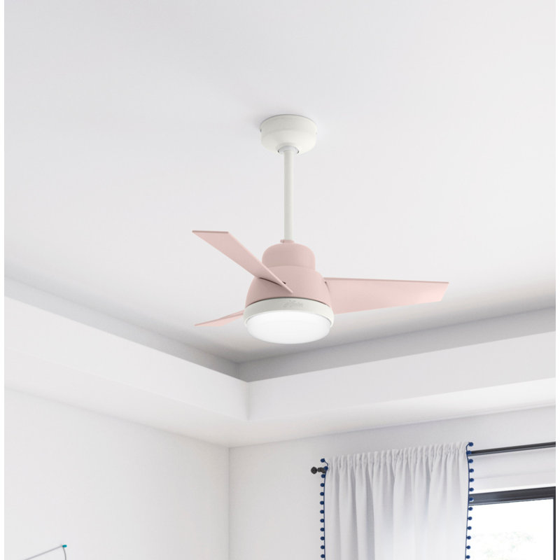 Hunter Fan 36 Valda 3 Blade Led Standard Ceiling Fan With Remote Control And Light Kit Included Reviews Wayfair