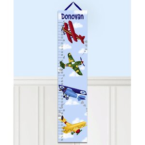 Airplanes Personalized Canvas Growth Chart