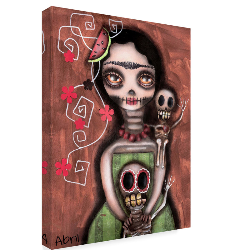 Trademark Art Frida Day Of The Dead Acrylic Painting Print On