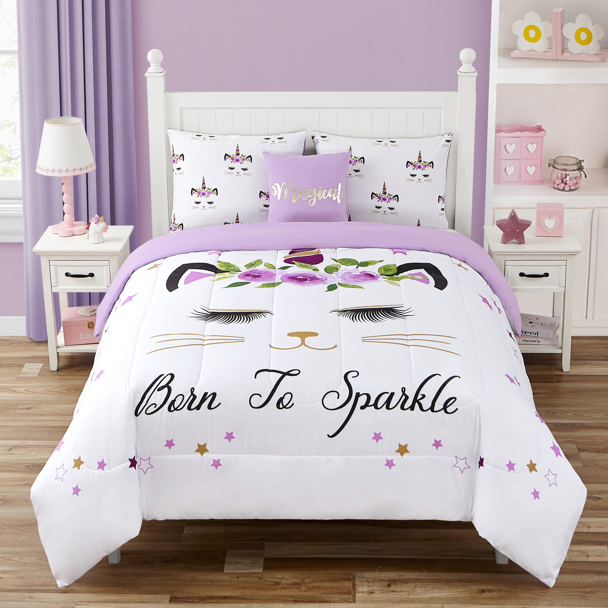 Zoomie Kids Deann Kitten Comforter Set Reviews Wayfair