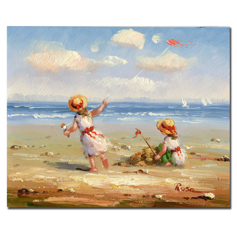 Trademark Art At The Beach I Painting Print On Canvas Reviews