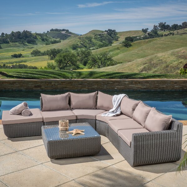 Rosecliff Heights Dones 6 Piece Sectional Set with Cushions