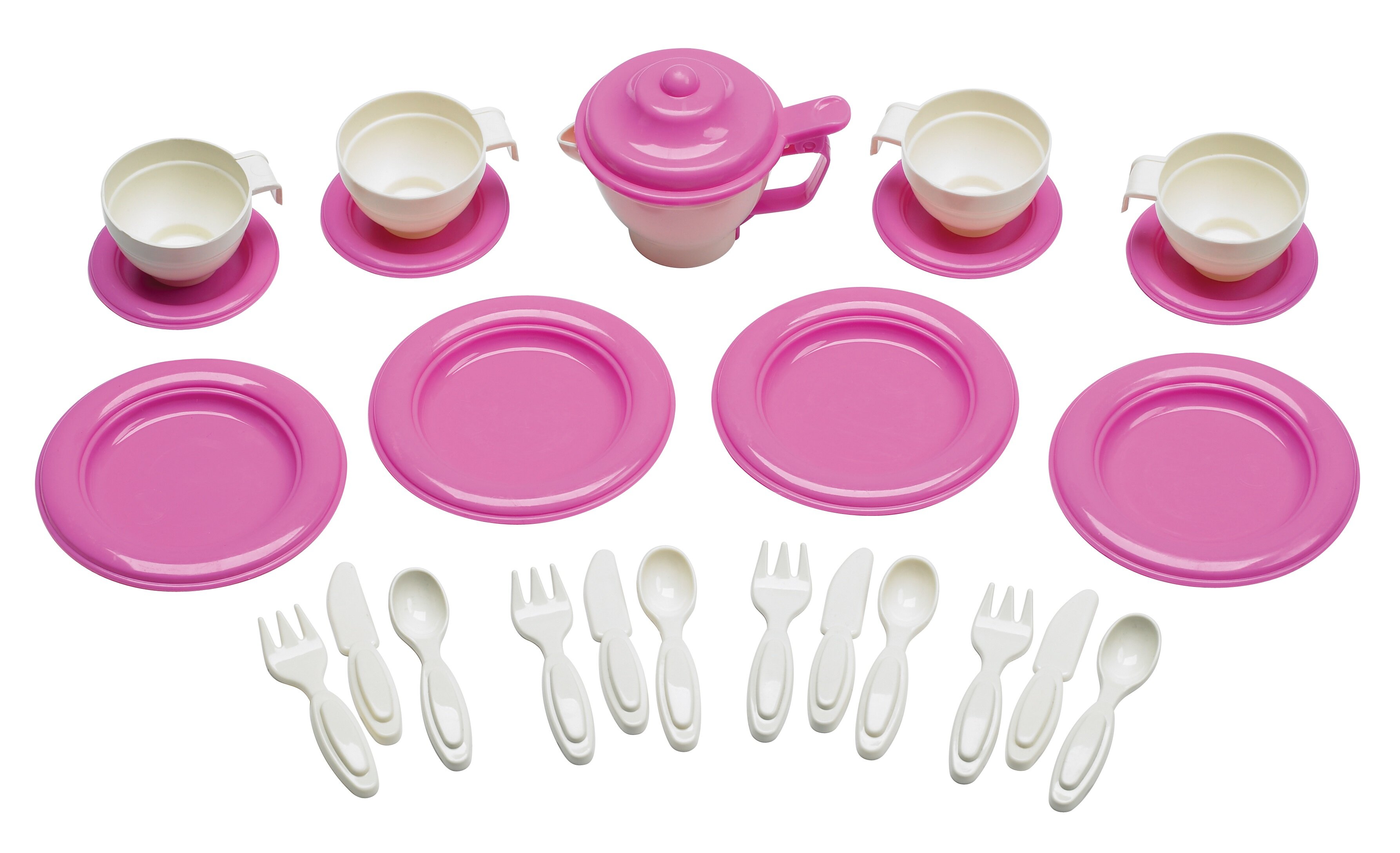 Includes Full Tea and Pastry Set with Cake Stand IQ Toys 39 Piece Tea and Cake Set for Pretend Tea Parties
