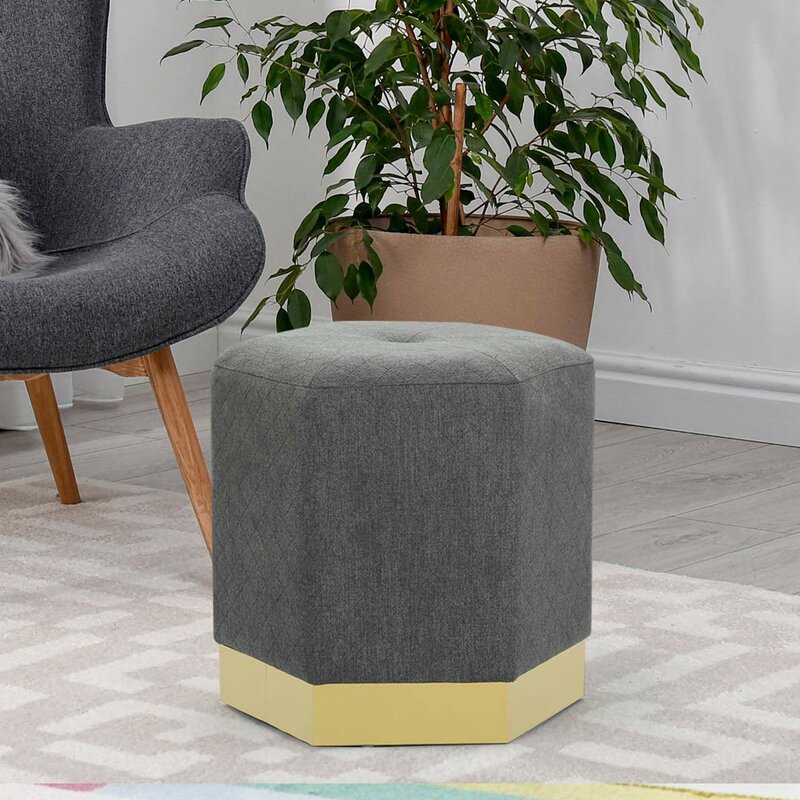 Mercer41 Wapakoneta Hexagon Ottoman | Wayfair