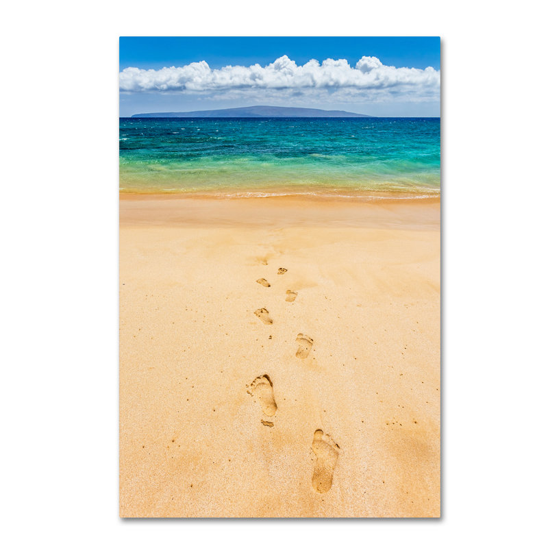 Trademark Art Footprints In The Sand By Pierre Leclerc