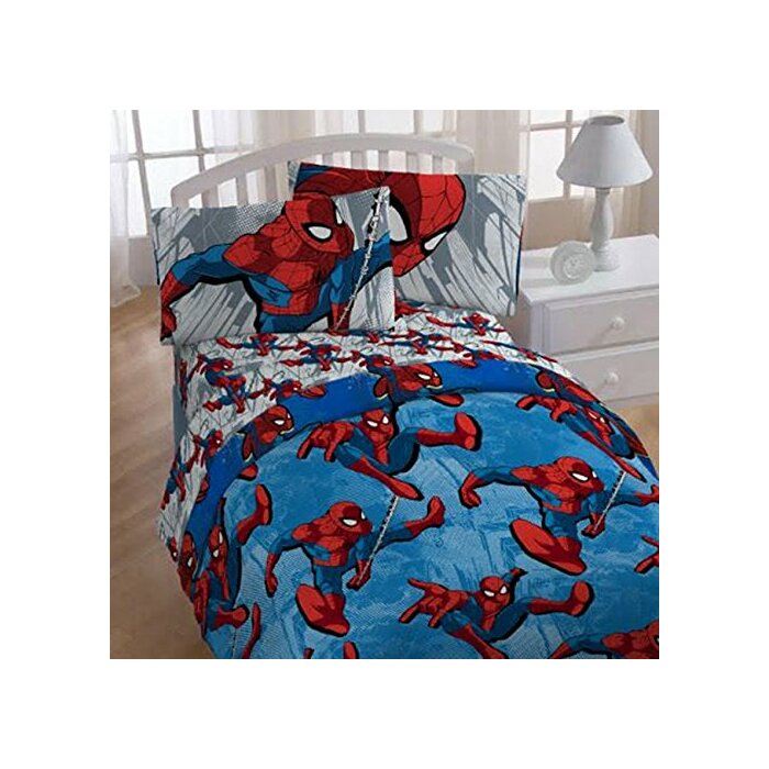 Spiderman On A Red Background Crib Sheet Toddler Fitted Sheet