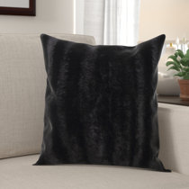 black fur throw pillows
