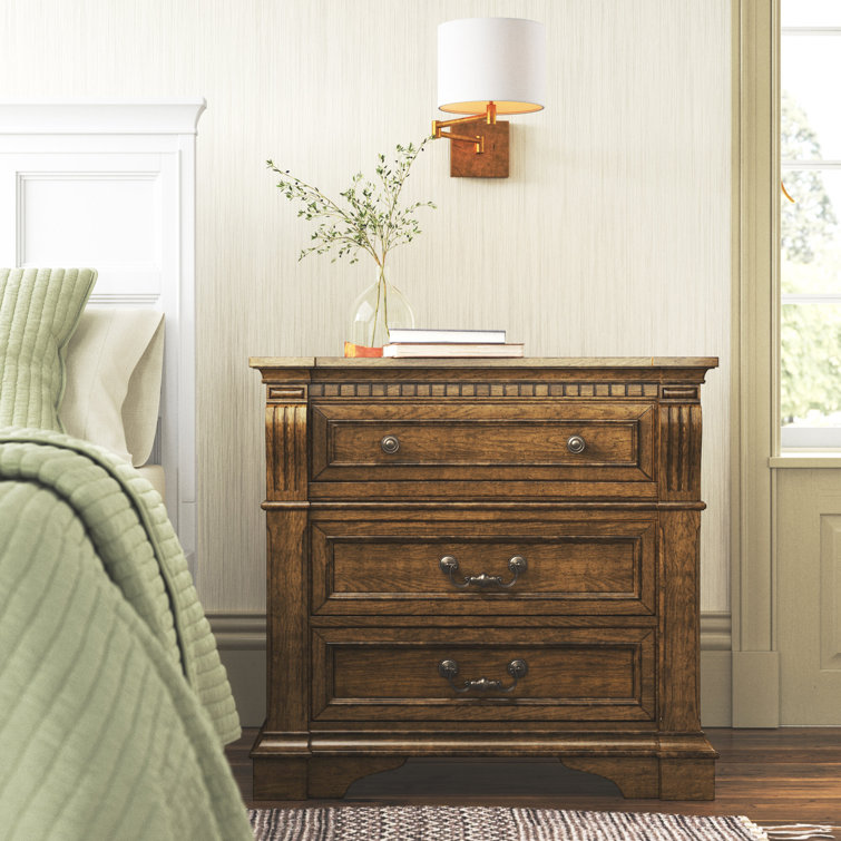Alcott Hill® Disalvo 3 Drawer Nightstand in Brown Wayfair