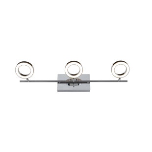 Best Dominique 3-Light LED Vanity Light By Orren Ellis Wall Lights Dominique 3-Light LED Vanity Light By Orren Ellis Wall Lights