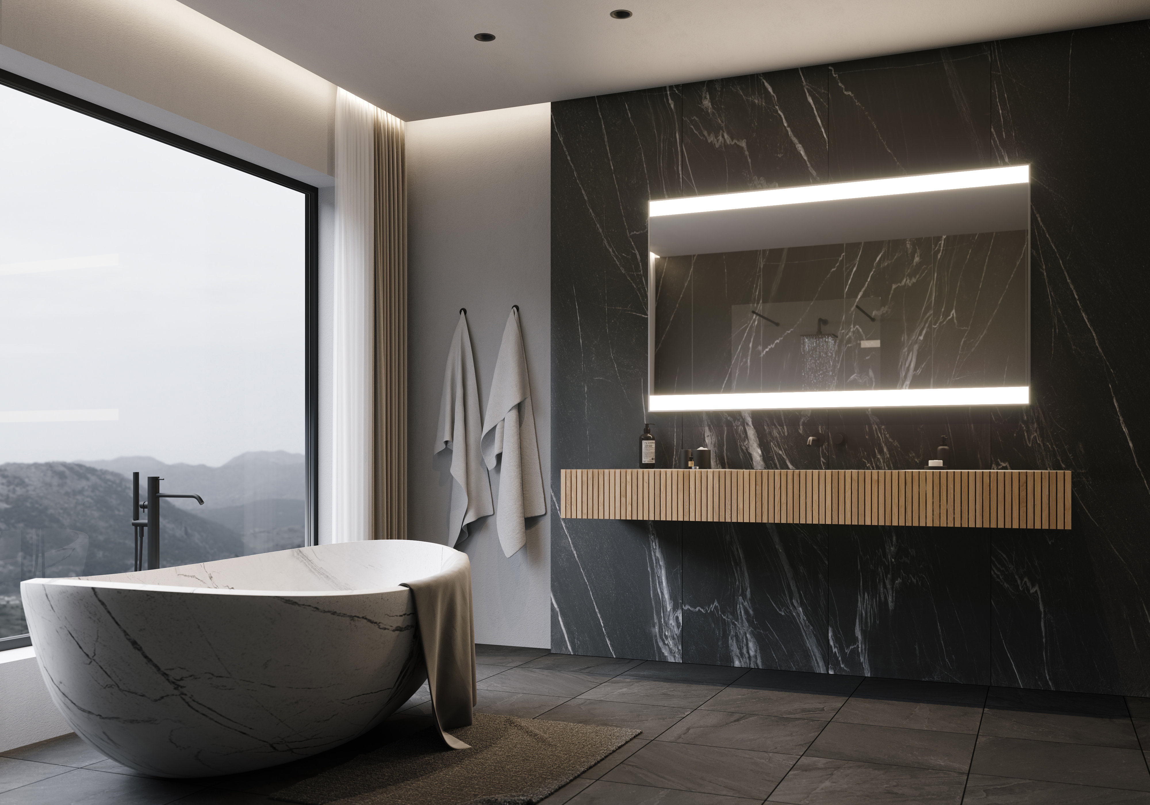 Paris Mirror Galaxy Illuminated Bathroom Vanity Wall Mirror