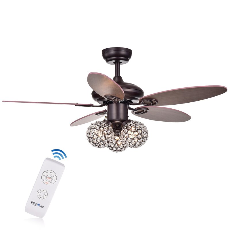 House Of Hampton 52 Rosevale 5 Blade Ceiling Fan With Remote