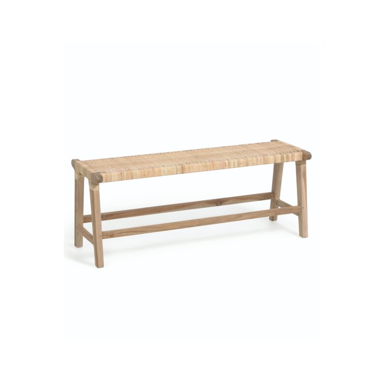 OROA Beida Wood Wicker Bench | Wayfair