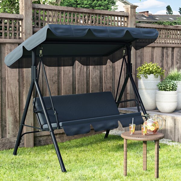 outdoor lounger with shade