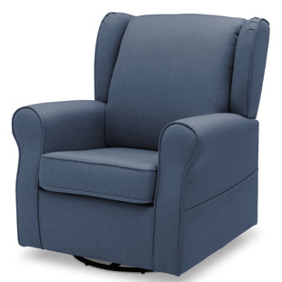 blue rocking chair nursery