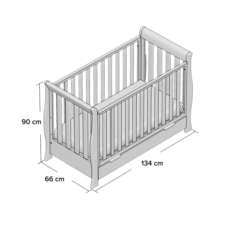 obaby stamford mini cot bed white