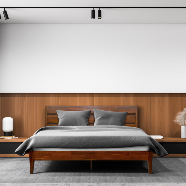 Acacia Solid Wood Platform Bed & Reviews | Wayfair Solid Wood Platform Bed